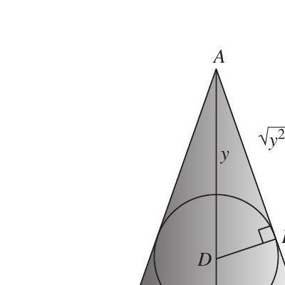 Fig. 14-13 cone circumscribed about a sphere